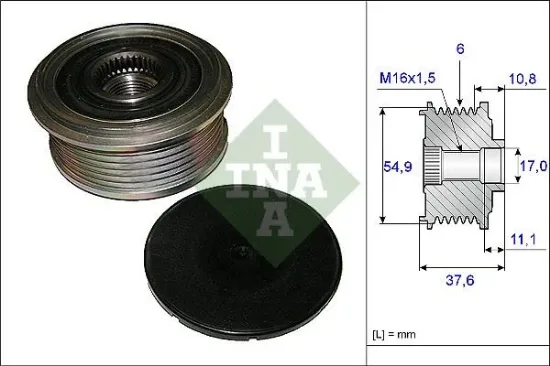 Alternator kasnagı mercedes w176 w246 c117 x156 . Renault clıo modus . Infınıtı q30 ına a6071500060 resmi