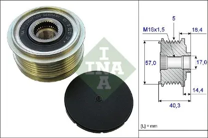 Alternatör kasnağı rulmanlı hyundaı accent era blue matrıx getz 1.5l 1.6l d4fa d4fb 06-18 / i20 1.4l ına 373222a000/ 373222a100/ 373222a110 resmi