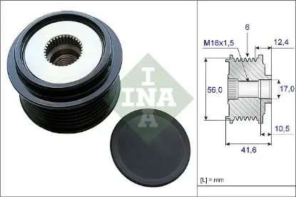 Alternatör kasnağı şarz dinamo kasnağı transporter t6 - amarok 2.0 tdı cabd cdnb cdnc cdhb caeb ına 06a903119/ 06h903119/ 06j903119 resmi
