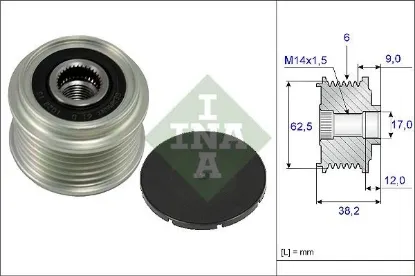 Alternatör kasnağı rulmanlı toyota aurıs corolla 1.4l 1ndtv nde120 nde150 5vites 04-09 ına 2741533050 resmi