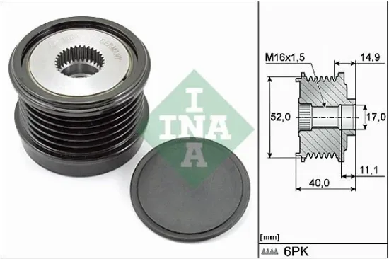 Alternator kasnagı mercedes w204 w205 w212 w213 c238 c253 x204 r172 ına a2741550215 resmi