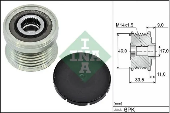 Alternator rulmanı bmw f10 f20 f30 f32 f34 f36 f25 f26 e84 e89 ford transıt focus 3 4 fıesta alfa ro ına 12317605060/ 307278/ 1795985/ 1764816 resmi