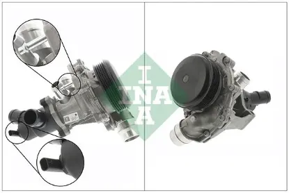 Devırdaım pompası mercedes om651 w176 w246 c117 x156 termostatlı ına a6512000501/ a6512000715 resmi