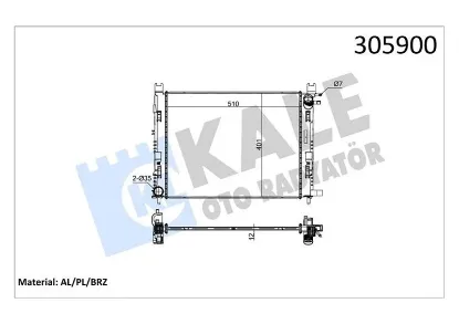 Radyatör motor  clıo ıv-captur 2013> kale radyatör 214107326r/ 214107326r resmi