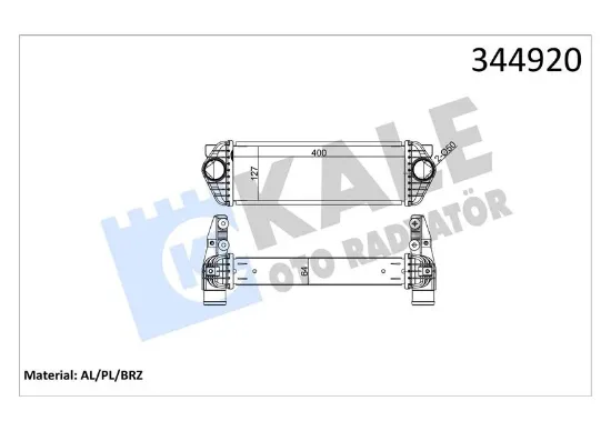 Turbo radyatörü  connect 2006-2013 kale radyatör 7t169l440ae/ 7t169l440ae resmi