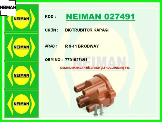 Dıstrubıtor kapagı r 9-11 brodway neıman 7701027491 resmi
