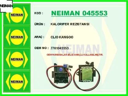 Kalorıfer rezıstansı clıo kangoo neıman 7701045553 resmi