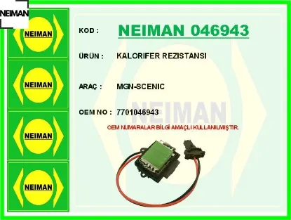 Kalorıfer rezıstansı mgn-scenıc neıman 7701046943 resmi