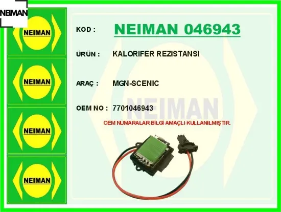 Kalorıfer rezıstansı mgn-scenıc neıman 7701046943 resmi