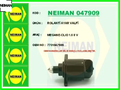 Rolanti ayar valfi megane-clıo 1.6 8 v neıman 7701047909 resmi