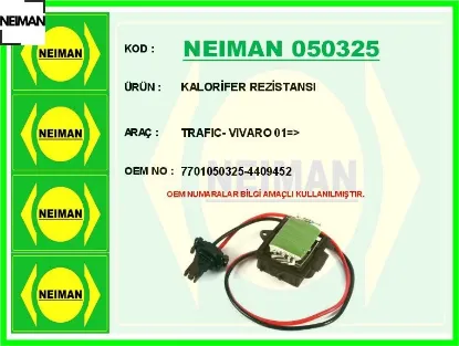 Kalorifer rezistansı trafıc- vıvaro 01 neıman 7701050325/ 4409452 resmi