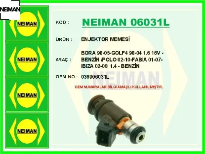 Enjektor memesi bora 98-05-golf4 98-04 1.6 16v - benzin /polo 02-10-fabıa 01-07-ıbıza 02-08 1.4 - b neıman 036906031l resmi