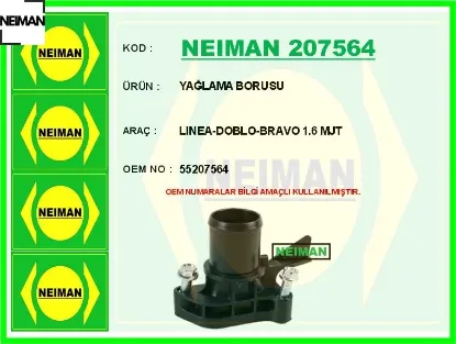 Yağlama borusu lınea-doblo-bravo 1.6 mjt neıman 55207564 resmi