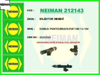 Enjektor memesi doblo- punto-bravo-500 1.4 16v neıman 55212143 resmi