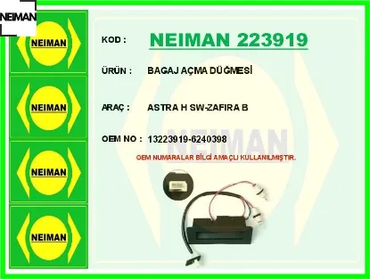 Bagaj açma düğmesi astra h sw-zafıra b neıman 13223919/ 6240398 resmi