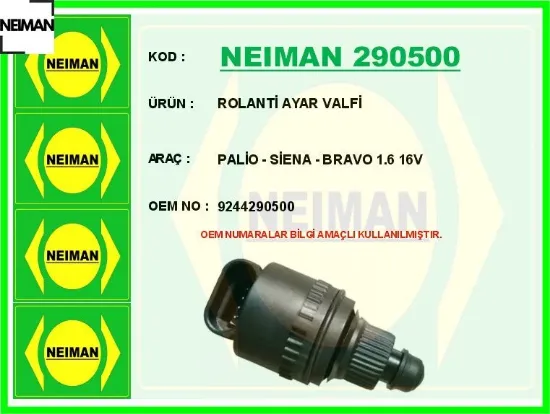 Rolanti ayar valfi palio - siena - bravo 1.6 16v neıman 9244290500 resmi