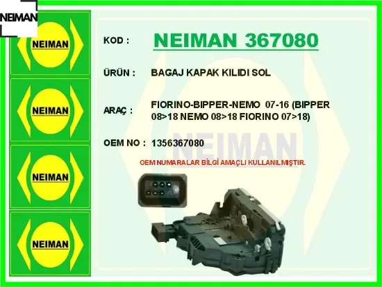 Bagaj kapak kılıdı sol fıorıno-bıpper-nemo 07-16 bıpper 08 18 nemo 08 18 fıorıno 07 18 neıman 1356367080 resmi