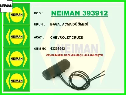 Bagaj açma düğmesi chevrolet cruze neıman 13393912 resmi