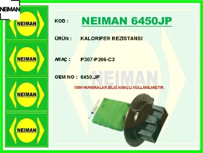 Kalorıfer rezıstansı 307-206-c3 neıman 6450.Jp resmi