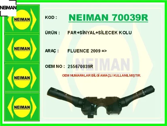 Far sinyal silecek kolu fluence 2009 neıman 255670039r resmi