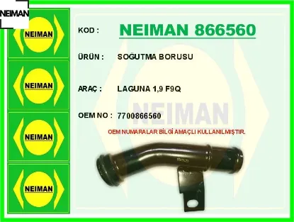 Soğutma borusu laguna1.9 f9q neıman 7700866560 resmi