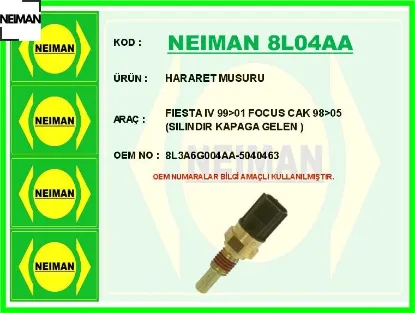 Hararet musuru fıesta ıv 99 01 focus cak 98 05 sılındır kapaga gelen neıman 8l3a6g004aa/ 5040463 resmi