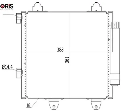 Klima radyatörü kondenseri p107 05 14 1.0i 12v-1.4hdi 05 c1 1.0i 12v-1.4hdi 05 orıs 6455.Ef/ 6455.Ee resmi