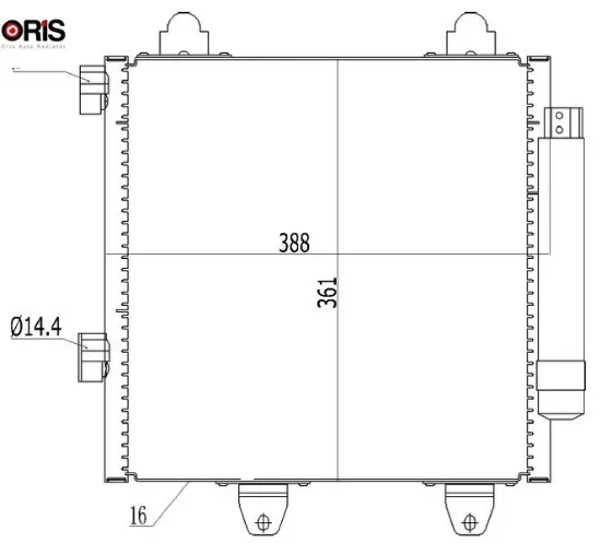 Klima radyatörü kondenseri p107 05 14 1.0i 12v-1.4hdi 05 c1 1.0i 12v-1.4hdi 05 orıs 6455.Ef/ 6455.Ee resmi