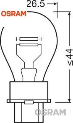 Ampul 12v p27/7w fren ampulü plastik soketli osram  resmi