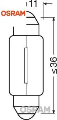 Ampül 12v 5w sv8.5-8 c5w unv1 osram  resmi