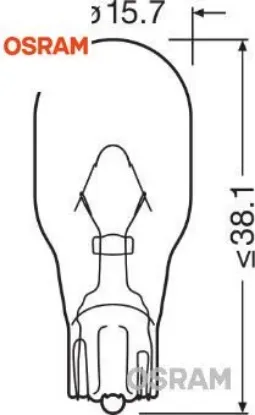 Ampul w16w stop dipsiz - sarı - osram  resmi