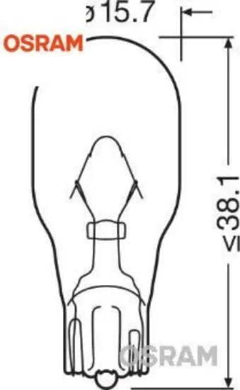 Ampul w16w stop dipsiz - sarı - osram  resmi