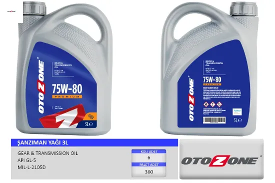 Şanzıman yağı 75w-80 3litre gl-5 otozone 75w80 resmi