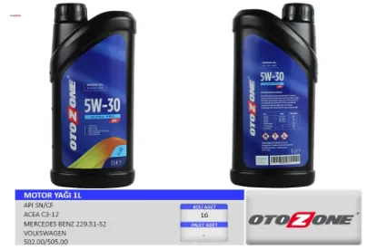 Motor yağı 5w30 1 lt ultra pro partiküllü-dpf tam sentetik apı sn/cf otozone 5w30 resmi