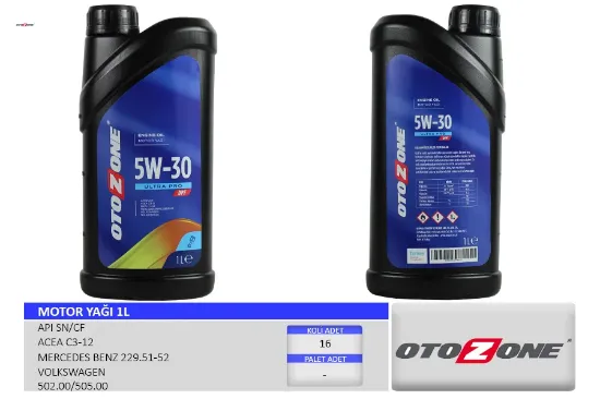 Motor yağı 5w30 1 lt ultra pro partiküllü-dpf tam sentetik apı sn/cf otozone 5w30 resmi