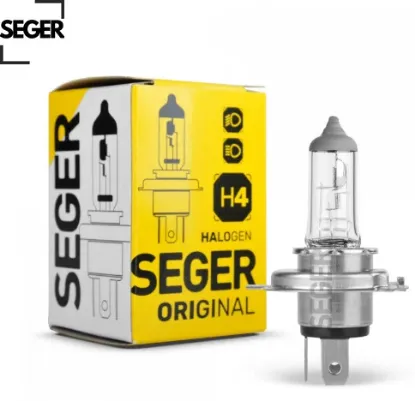 Ampul h4 12v 100/90w p43t standart yenileme 3.500k. Yüksek güç p43 tırnaklı seger  resmi