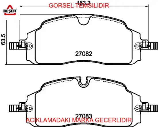 Ön fren balatası transit custom 23> 2717802/ ktpz312k021acn resmi