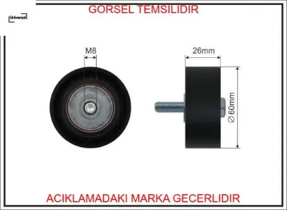 Alternatör Gergi Rulmani Partner-berlingo-306 Ym-xsara Dw8 5751.47/ 5751.91/ 9642006780/ 96289902 resmi
