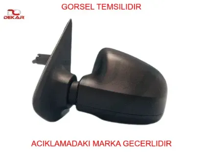 Dış dikiz ayna r astarlı kapak-üçgen ayak-elektrikli-sinyal rezistanslı 7 pinli clio symbol -sandero dekar 963029097r resmi