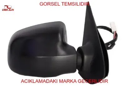 Dış dikiz ayna l astarlı kapak-üçgen ayak-elektrikli-sinyalli-rezistans sensör-9 pinli clio symbol - dekar 963014492r resmi