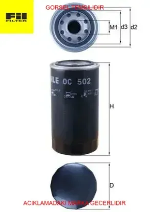 Yağ filtresi atak-star-eurocargo  504033399/ 1010101ab/  fıl fılter zp3044mg resmi