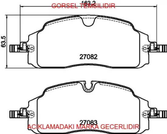 Kıt-fren balatası ford ktpz312k021acn/ 2717802 resmi