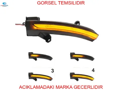 Ayna sinyal lambası led li sol kapaklı megane 4 kaya plastık 963066878r resmi