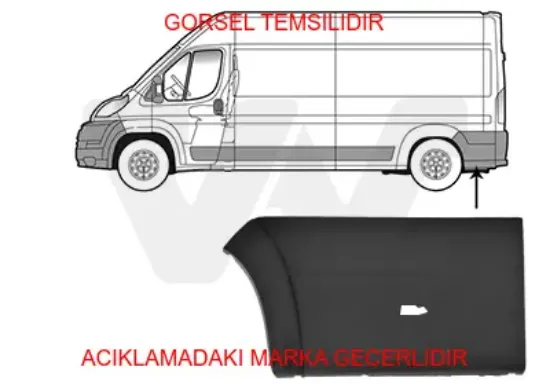 Arka çamurluk kuşağı sol(sinyal delikli)  boxer-ducato ııı 8547.Aw/ 8547.X6/ 735491688/ 309229 resmi