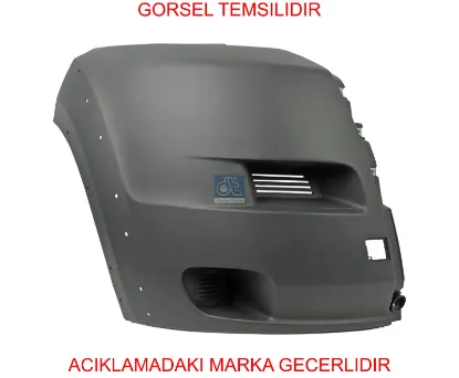 Ön tampon ucu sağ siyah boxer ducato (sis deliksiz/dodik delikli) 07>13  7401.FG/ 735423189/ 7401.FW K&B FI07DU007T resmi