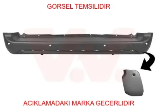 Arka tampon siyah 6 sensörlü kuşak delikli  rıfter 2018> 1633557580 resmi