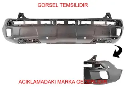 Arka tampon siyah (sensör delikli) 3008 2016> 1617991480 K&B 1554-2600 resmi