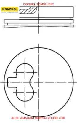 Piston segman 82.00mm 0.40mm farklı doblo 1.9d  46788128/ 46788132/ 46788134 Koneks 2093 82 resmi