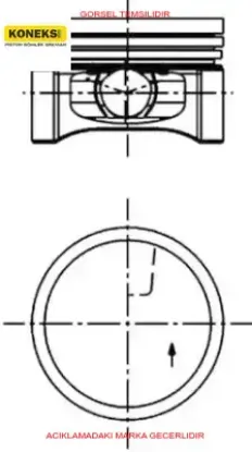 Piston Segman 69mm 0.5 Farkli Twingo D4f 1.2 16v 7701475781 resmi