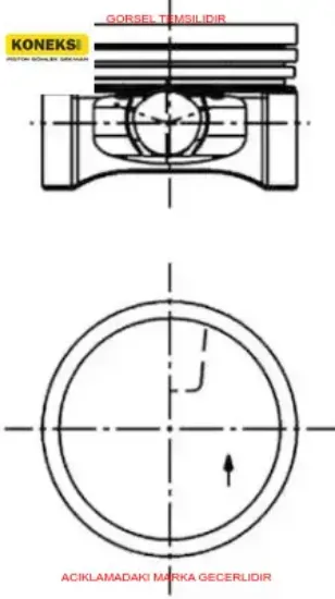 Piston Segman 69mm 0.5 Farkli Twingo D4f 1.2 16v 7701475781 resmi